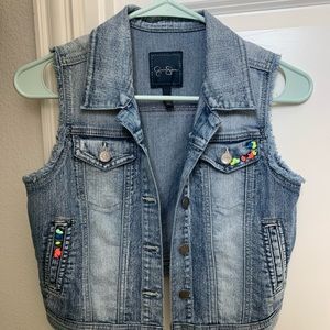 Jessica Simpson denim vest